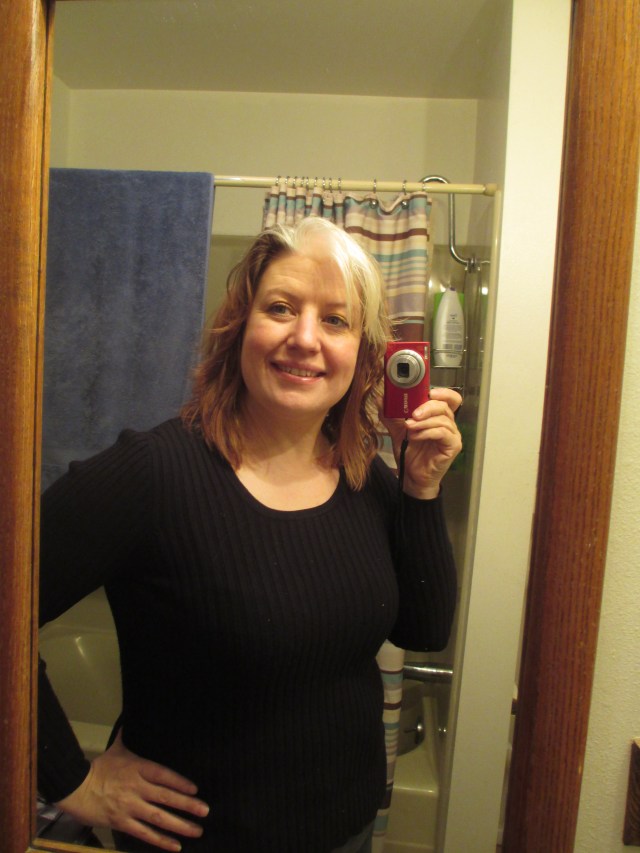 Mirror/bathroom shot--the ultimate in class!